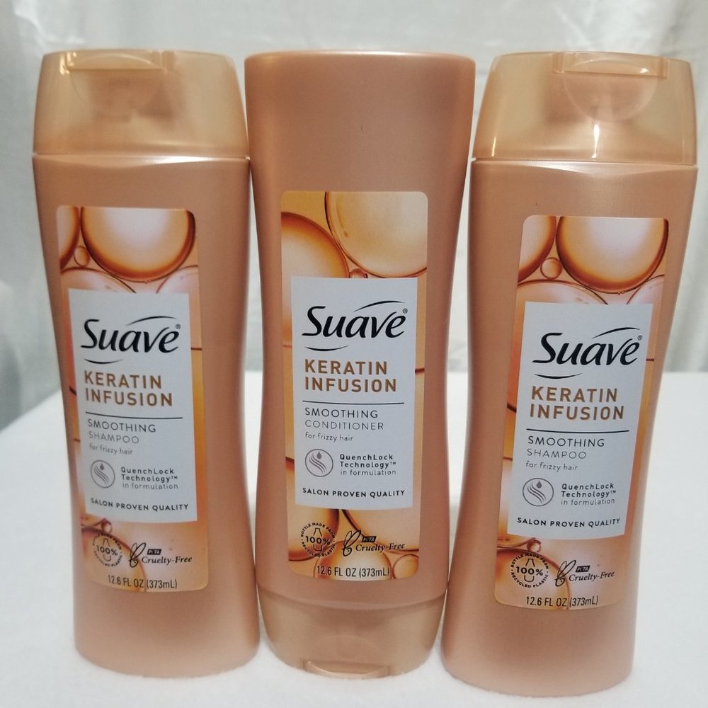 3 Suave Moroccan Oil Infusion Shine Shampoo and Conditioner Brand New